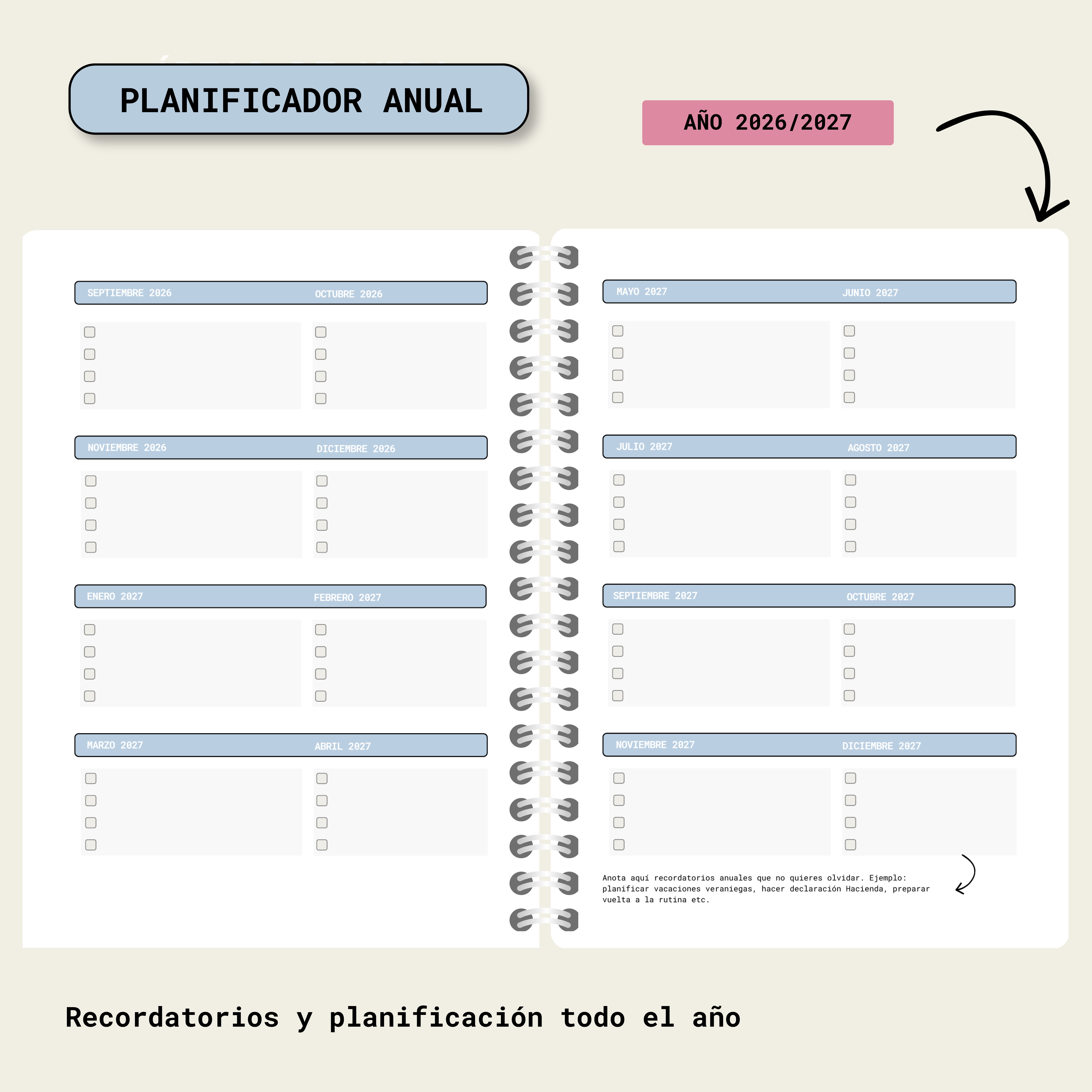 Agenda Planner Maison 2027: sexta vista del producto