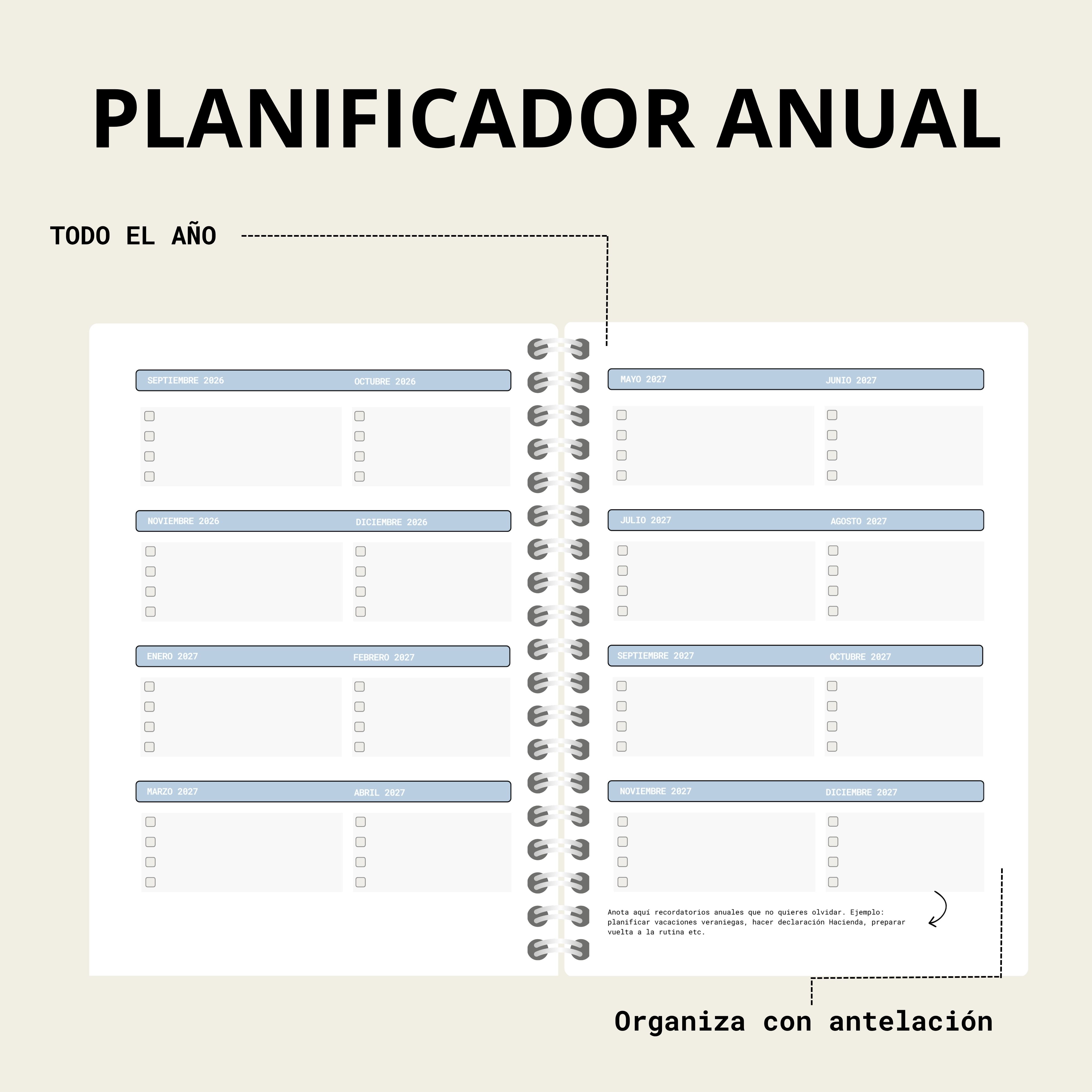 Agenda Planner Maison 2027: séptima vista del producto